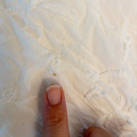 Ted Baker White Embroidered Cotton Dress Halter Neck Fit & Flare Size 2 - Picture 4 of 9